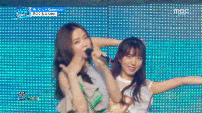 160416 음악중심 에이핑크.gif (feat.오마이걸) | 인스티즈