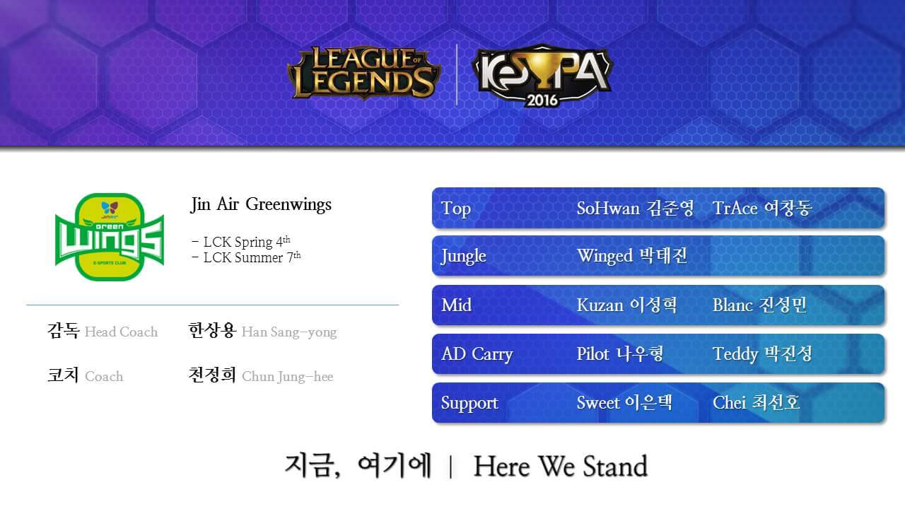 [LOL] 2016 kespa컵 로스터 & 12강 대진 및 일정 | 인스티즈