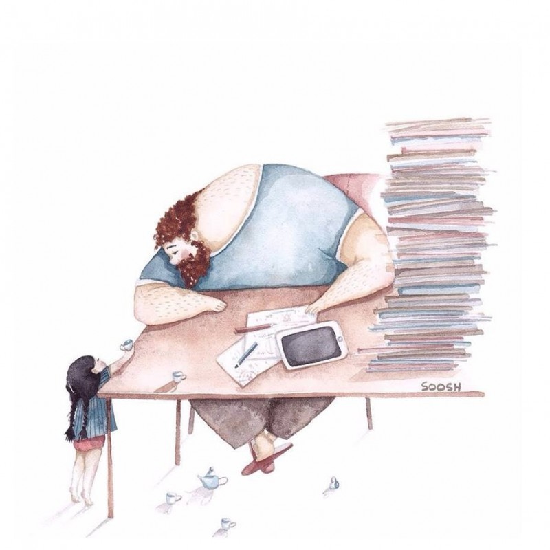 아빠와 딸의 사이를 보여주는 그림 | 인스티즈