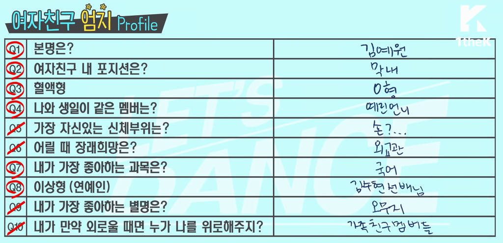 여자친구 멤버들 글씨체 | 인스티즈