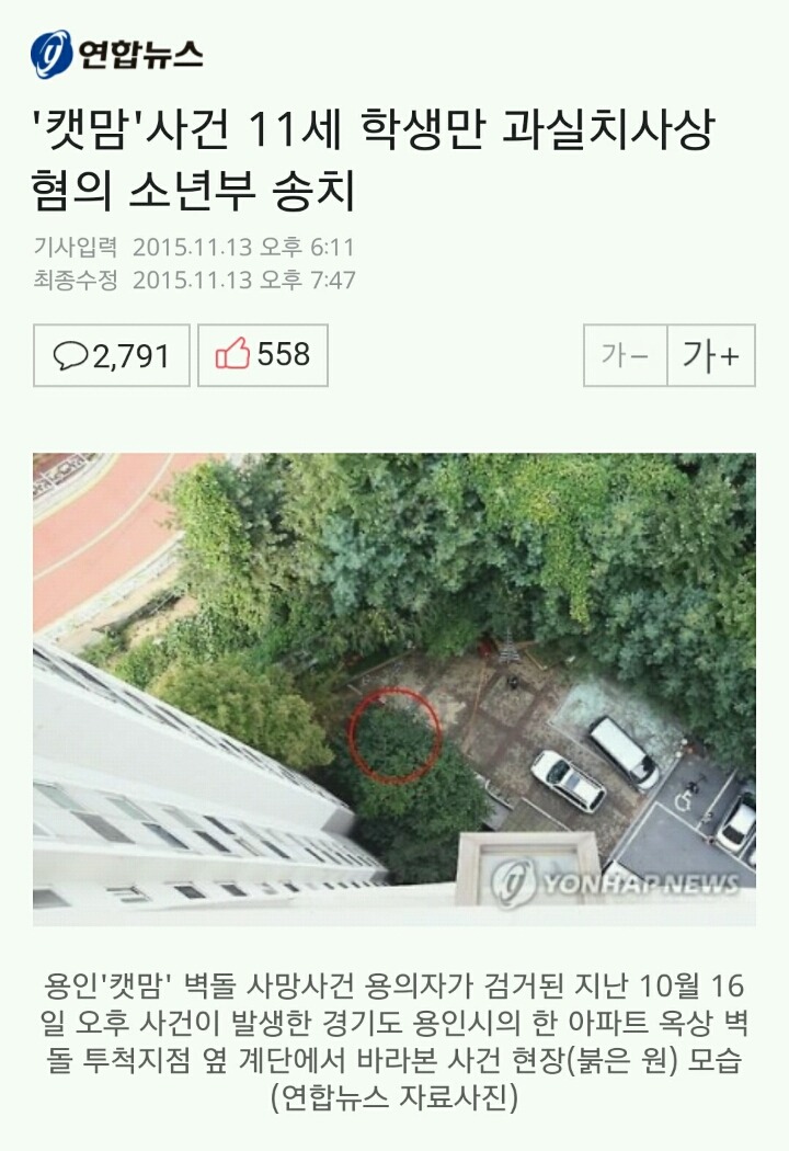 벽돌살인사건 11세 학생만 과실치 사상 혐의 소년부 송치 | 인스티즈