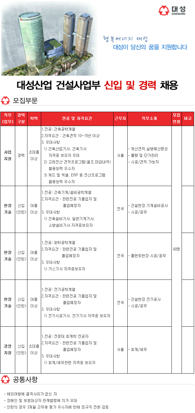 대성산업(주) 이미지
