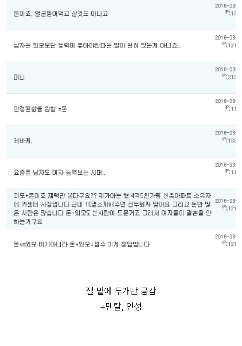 여자들은 결혼할 때 돈인가요? 외모인가요? | 인스티즈
