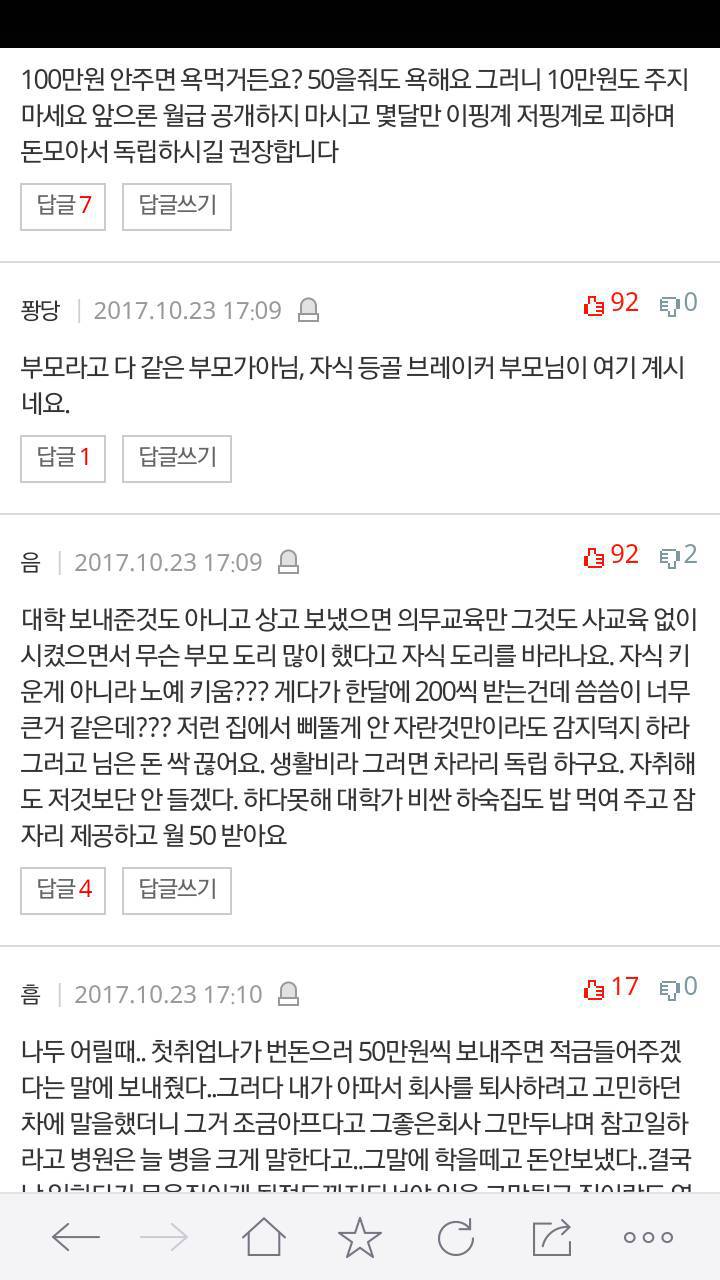 세후 135인 나에게 100만원을 달라는 울 엄마... | 인스티즈