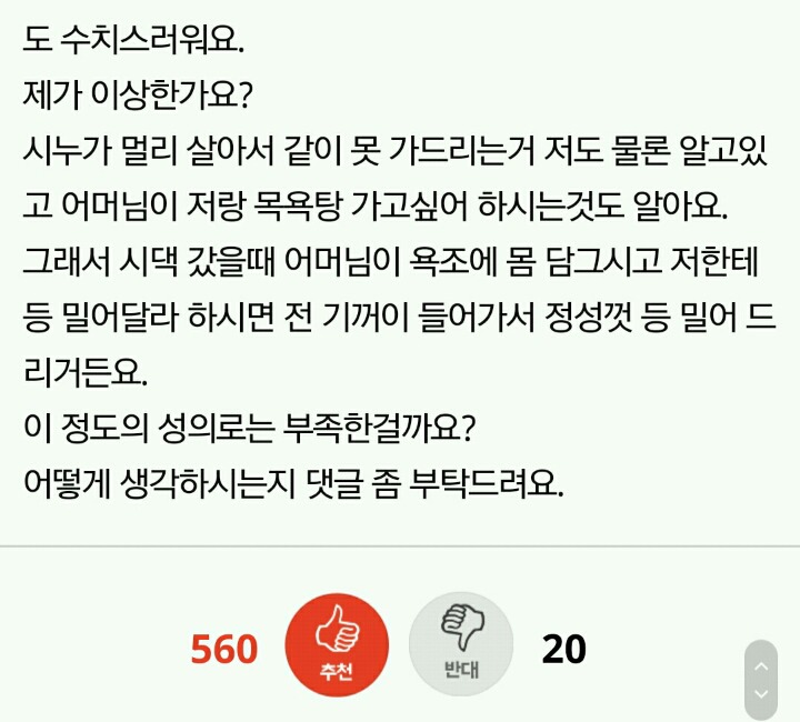 +추가)시어머니랑 같이 목욕탕 가기 싫다고해서 싸웠어요 | 인스티즈