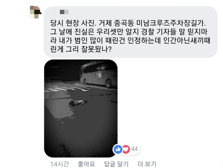 50대 무차별폭행 살인사건 목격자 페이스북 댓글 | 인스티즈