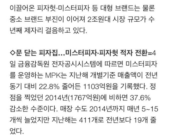 무너지는 한국 피자시장.jpg | 인스티즈